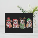 Search for english bulldog christmas cards Santa