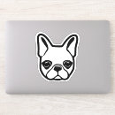 Search for black white bulldog stickers Puppy
