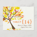 Search for tree wedding table number postcards Autumn