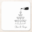 Search for champagne coasters Black and white