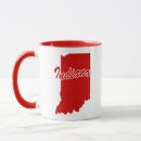 Search for state of indiana mugs Red