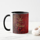 Search for gold filigree mugs Valentine
