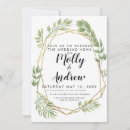 Search for crystal wedding invitations Greenery