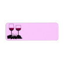 Search for wine glass return address labels Red