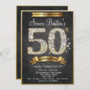 Search for bling 50th birthday invitations Gold