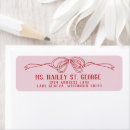 Search for red bow return address labels Modern