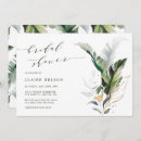 Search for watercolor leaves bridal shower invitations Modern