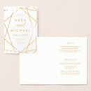 Search for gold foil geometric wedding invitations Stylish