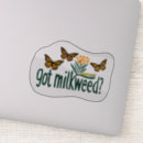 Search for monarch butterfly caterpillar stickers Milkweed