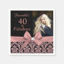 Search for happy 40 40th birthday napkins Forty and fabulous