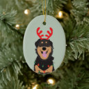 Search for mixed breed dog christmas tree decorations Rottweiler