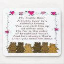 Search for bear with heart mousepads White