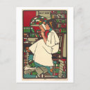 Search for woman reading book postcards Illustration