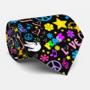 Search for hippie peace sign ties 60s