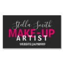 Search for standard business cards Makeup artist