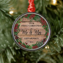Search for holly wreath christmas tree decorations Mr and mrs