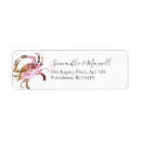 Search for red crab return address labels Ocean