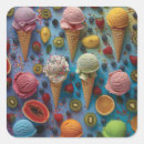 Search for dessert square stickers Ice cream