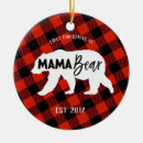 Search for mama bear christmas tree decorations Red plaid