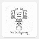 Search for happy new year wishes stickers Reindeer