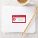 Search for classic red and white return address labels Bold