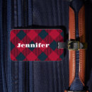 Search for plaid luggage tags Monogrammed