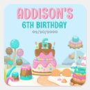 Search for candy shop birthday stickers Candyland