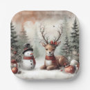 Search for vintage snowman plates Retro