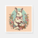 Search for vintage easter bunny napkins Basket