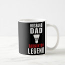Search for funny badminton mugs Old smash hand