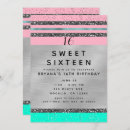 Search for mint green and silver invitations Chic