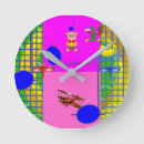 Search for pink and gold clocks For kids