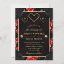 Search for black red gold wedding invitations Glitter