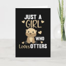 Search for otters in love cards Cute