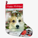 Search for corgi christmas stockings Red