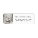 Search for snowy trees return address labels Vintage