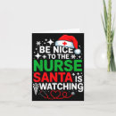 Search for funny nurse cards Santa