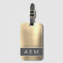 Search for initial luggage tags Gold