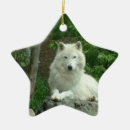 Search for white wolf christmas tree decorations Dog