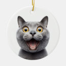 Search for russian blue cat christmas tree decorations Grey