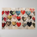 Search for heart shaped collage posters Pink