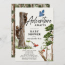Search for adventure awaits baby boy shower invitations Watercolor