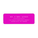 Search for magenta return address labels Elegant