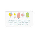 Search for blue and yellow return address labels Simple