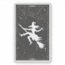 Search for witch on broom stickers Magic