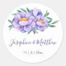 Search for purple flower wedding stickers Chic
