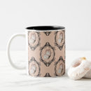 Search for pink damask mugs Vintage