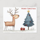 Search for cute reindeer postcards Whimsical