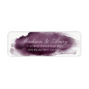 Search for plum wedding return address labels Watercolor