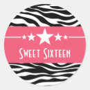 Search for pink zebra birthday party stickers Girly
